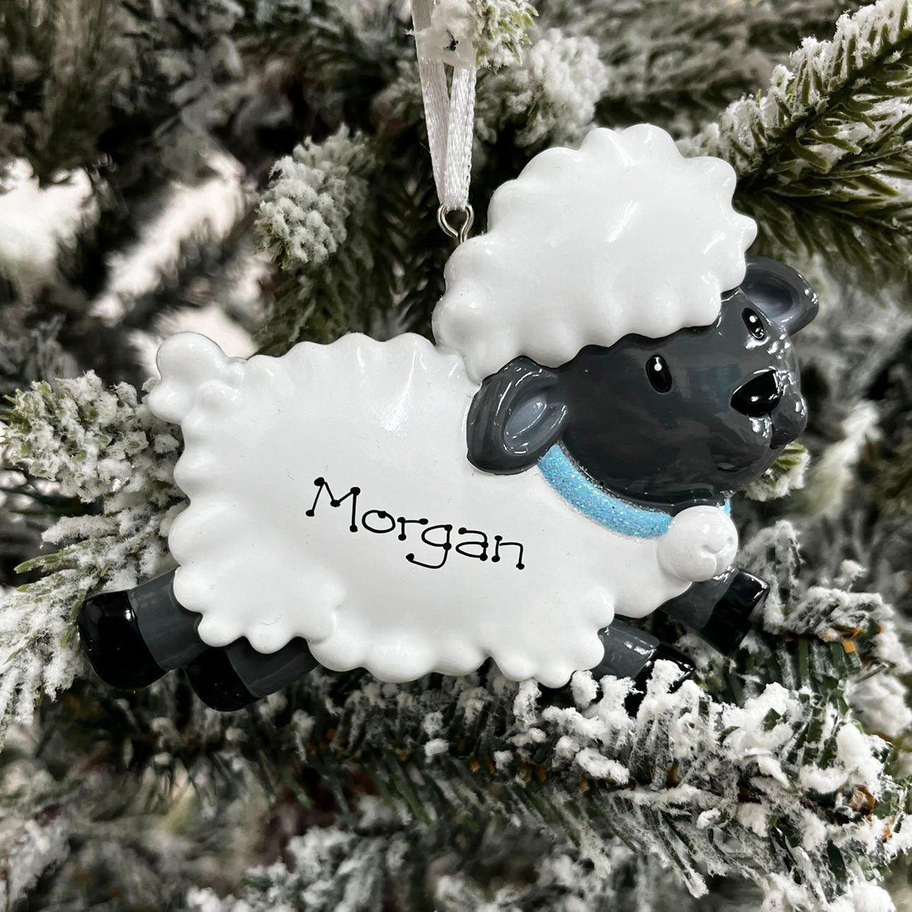 Personalised Baby's 1st Christmas Xmas Tree Decoration Ornament - Baby Sheep