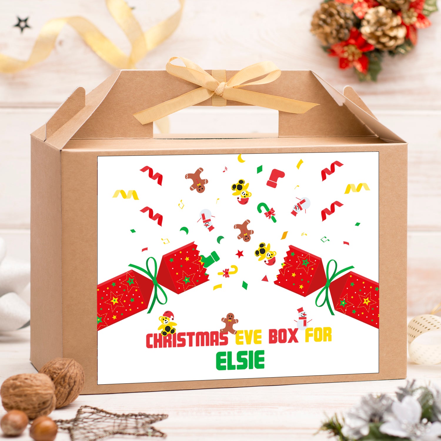 Personalised Christmas Eve Box - Christmas Cracker Design