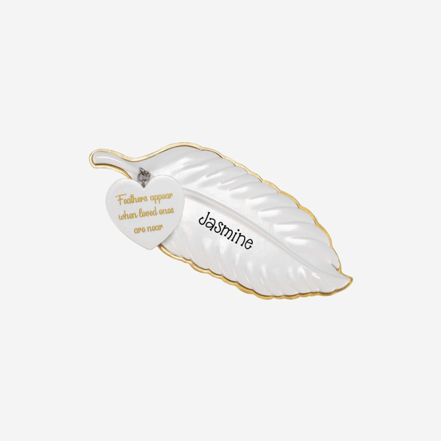 Personalised Family Christmas Xmas Tree Decoration Ornament - Memorial Feather