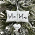 Personalised Family Christmas Xmas Tree Decoration Ornament - Mr and Mrs Pillow