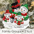 Personalised Family Christmas Xmas Tree Decoration Ornament - Snowman Family