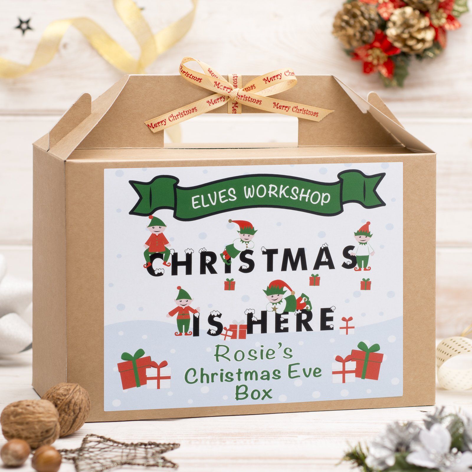 Christmas Box - Personalised Christmas Eve Box - Elves Workshop Design