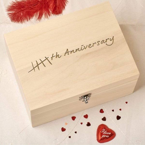 5th Wedding Anniversary Keepsake Box - Tally Design